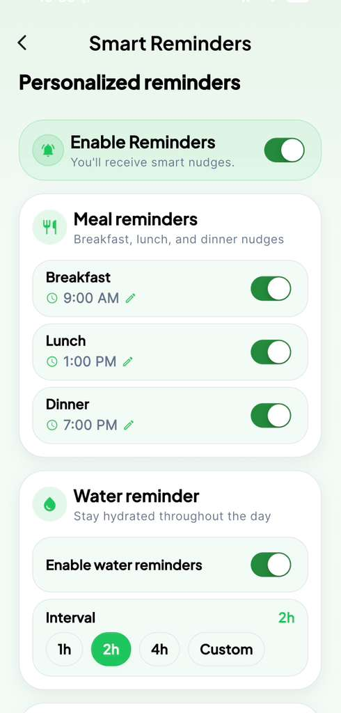 CalSnap smart reminders